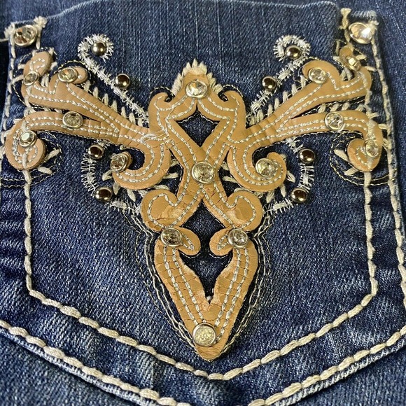 EARL Jean Women Bootcut Size 6 Mid Rise Western Cowboy - Picture 3 of 9